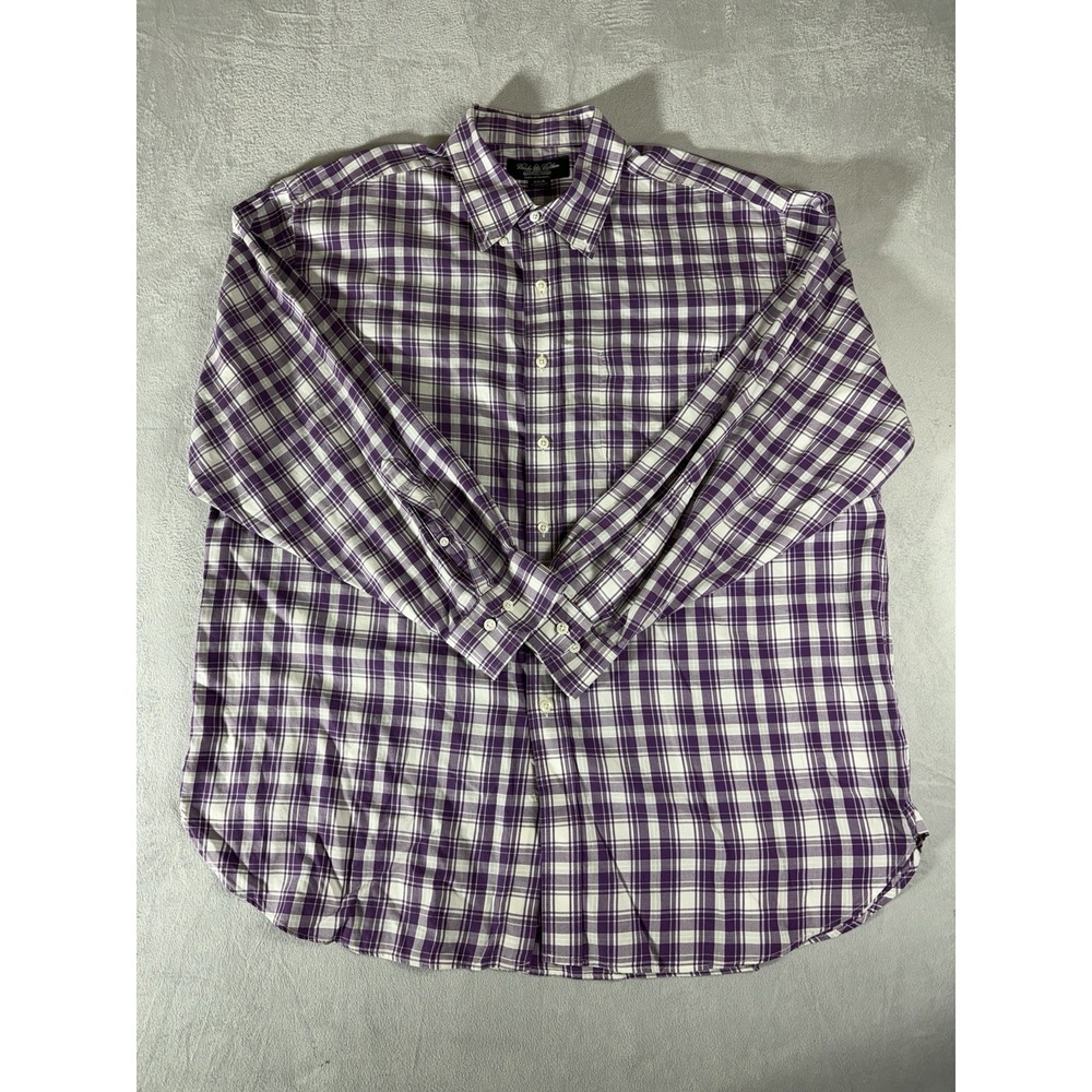 Brooks Brothers Men's Check Button up Shirt Size 2XL R‎ Purple